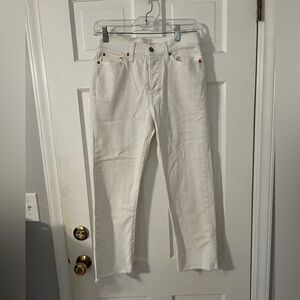 LEVI’S Wedgie Straight White Jeans